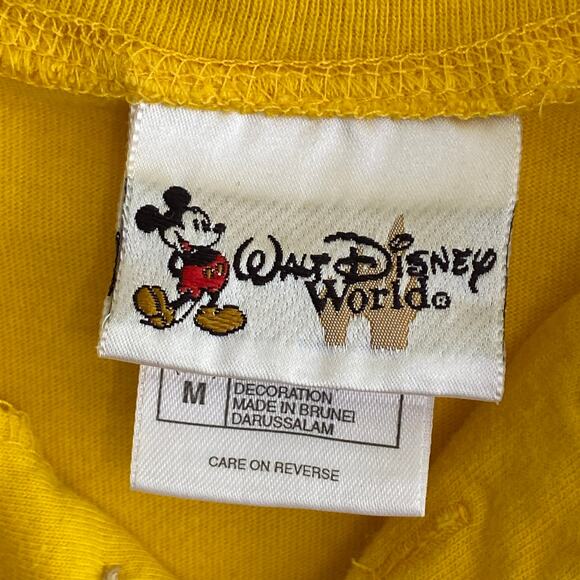 Walt Disney World Mickey Mouse Embroidered Henley Top Medium 4 Theme Park Logos - Picture 3 of 11